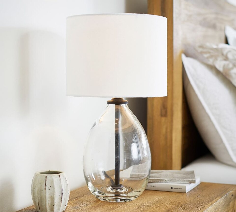 Bennett Recycled Glass Table Lamp | Pottery Barn Australia